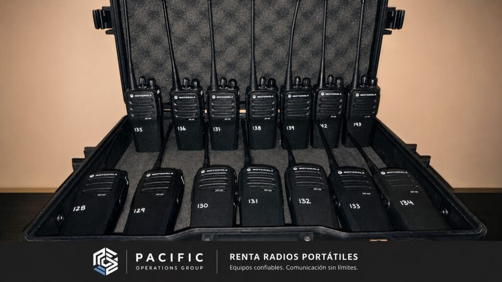 Kit operativo con radios Motorola DEP450 y EP450 para renta de radios portátiles profesionales en Costa Rica